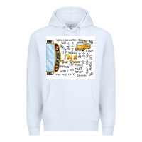 White i'm a bus driver school bus Premium Hoodie - TumblerDesignByShophia