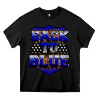 Black Back the blue Heavy Core Tee - Neo Western