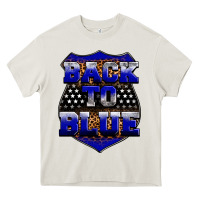 Cream Back the blue Heavy Core Tee - Neo Western