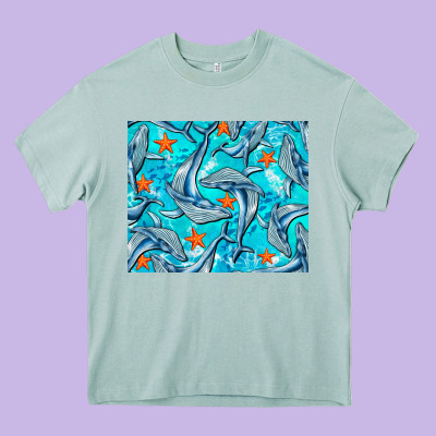 Humpback Whale Mousepad Heavy Core Tee Designed By Barkaloodesign