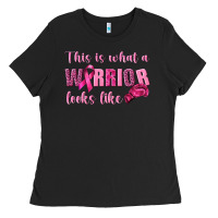 Black This Is What a Warrior Looks Like Ladies Tee - texasbilliewilder