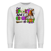 Oatmeal Heather I'm Spooky and I Gnome It Premium Sweatshirt - texasbilliewilder