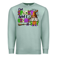 Seafoam I'm Spooky and I Gnome It Premium Sweatshirt - texasbilliewilder
