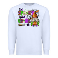 White I'm Spooky and I Gnome It Premium Sweatshirt - texasbilliewilder
