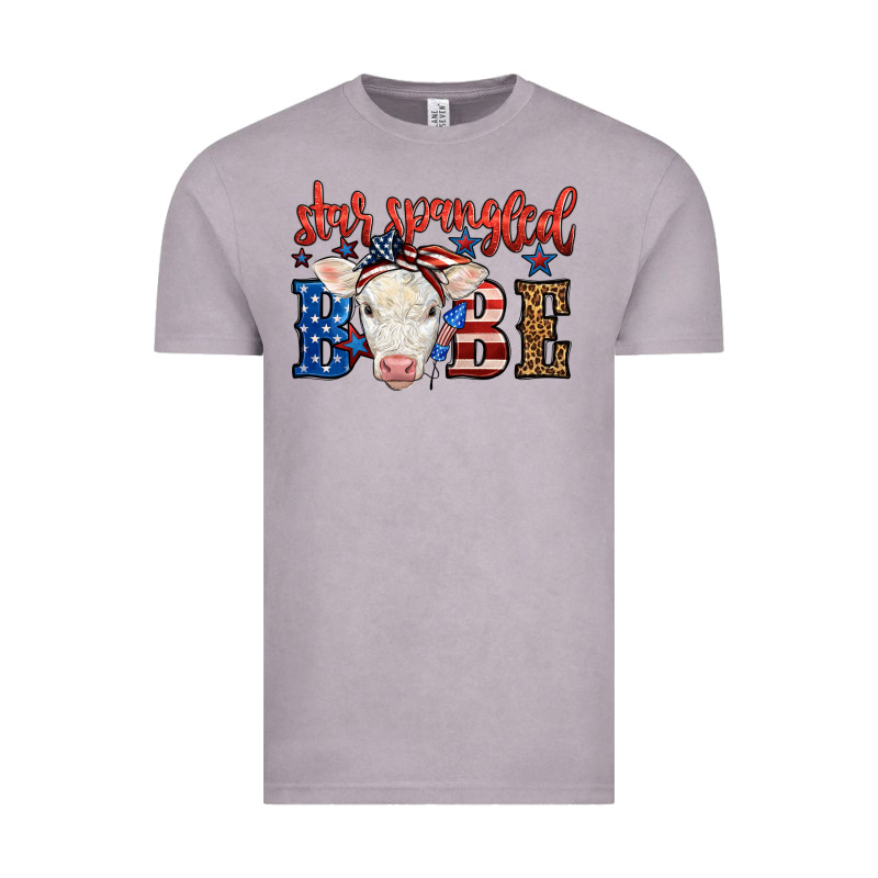 Western Star Spangled Baby Cow Vintage Tee by LillyAllenDesigns | Teevron