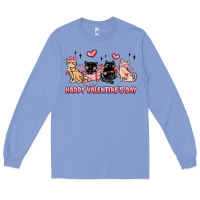 Colony Blue happy valentines day cats Long Sleeve Tee - MaliasSmallBusiness