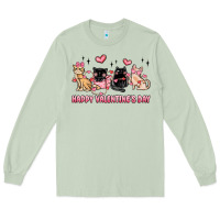 Matcha happy valentines day cats Long Sleeve Tee - MaliasSmallBusiness