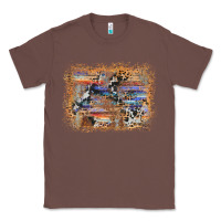 Chestnut aztec leopard cowhide wood western background Classic Tee - AdoDesignShop