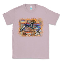 Lilac aztec leopard cowhide wood western background Classic Tee - AdoDesignShop