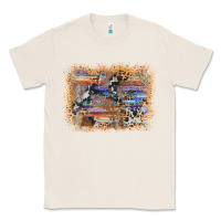 Natural aztec leopard cowhide wood western background Classic Tee - AdoDesignShop