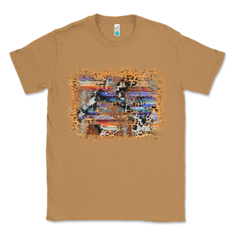 Aztec Leopard Cowhide Wood Western Background Classic Tee by AdoDesignShop | Teevron