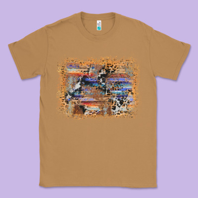 Aztec Leopard Cowhide Wood Western Background Classic Tee Designed By Adodesignshop