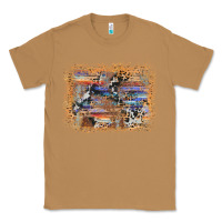 Toasted Coconut aztec leopard cowhide wood western background Classic Tee - AdoDesignShop