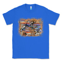 True Royal aztec leopard cowhide wood western background Classic Tee - AdoDesignShop
