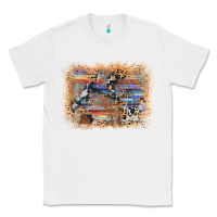 White aztec leopard cowhide wood western background Classic Tee - AdoDesignShop