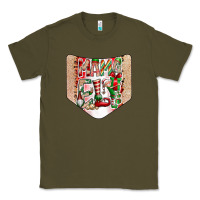 Army Green Christmas Pocket Classic Tee - CowhideDigitalArt