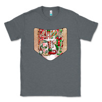 Charcoal Heather Christmas Pocket Classic Tee - CowhideDigitalArt