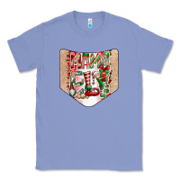 Colony Blue Christmas Pocket Classic Tee - CowhideDigitalArt