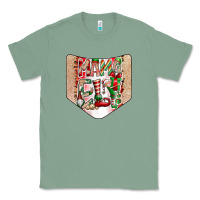 Sage Christmas Pocket Classic Tee - CowhideDigitalArt