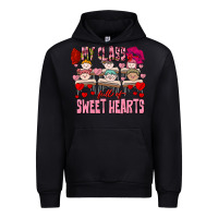 Black Valentine's Day my class is full of sweet hearts Urban Hoodie - FaDigitalArtStudio