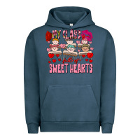 Pigment Midnight Navy Valentine's Day my class is full of sweet hearts Urban Hoodie - FaDigitalArtStudio