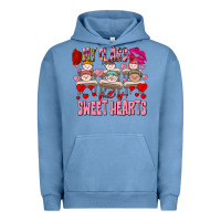 Pigment Pebble Blue Valentine's Day my class is full of sweet hearts Urban Hoodie - FaDigitalArtStudio