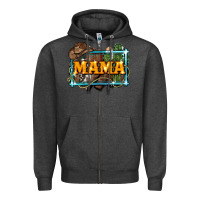 Charcoal Heather mama cowboy western font cactuslove mom Zipper Hoodie - LillyAllenDesigns