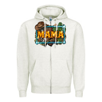 Oatmeal Heather mama cowboy western font cactuslove mom Zipper Hoodie - LillyAllenDesigns