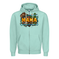 Seafoam mama cowboy western font cactuslove mom Zipper Hoodie - LillyAllenDesigns
