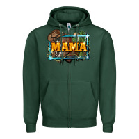 Sports Green mama cowboy western font cactuslove mom Zipper Hoodie - LillyAllenDesigns