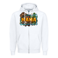 White mama cowboy western font cactuslove mom Zipper Hoodie - LillyAllenDesigns
