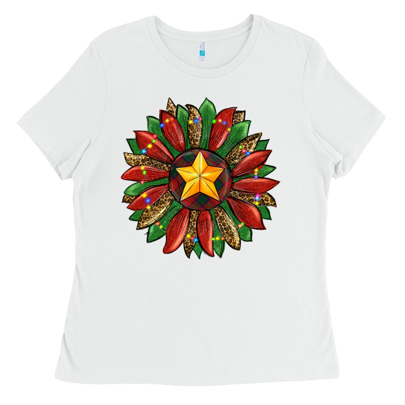 Christmas Sunflower Ladies Tee by RanaPortraitStore | Teevron