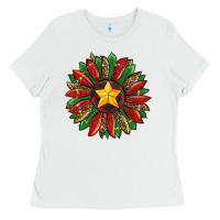 White christmas sunflower Ladies Tee - RanaPortraitStore