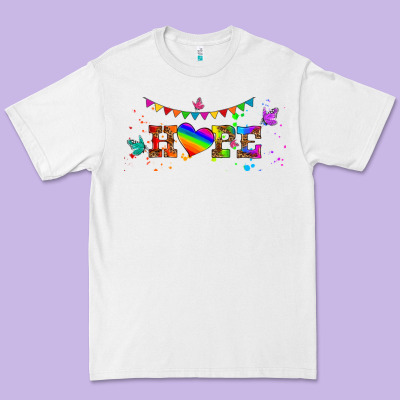 Lgbtq Hope  Libbey Glass Premium Tee Designed By Hra Design Shop