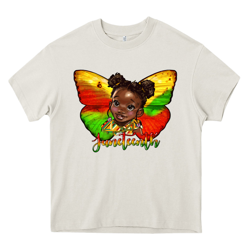 Juneteenth Butterfly Black Girl Heavy Core Tee by HRA Design Shop | Teevron