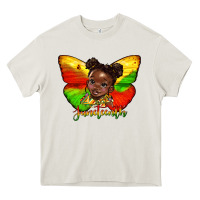 Cream juneteenth butterfly black girl Heavy Core Tee - HRA Design Shop
