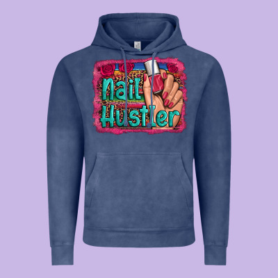 Nail Hustler Serape Leopard Background Vintage Hoodie Designed By Artiststas