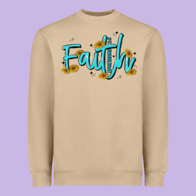 Faith Heavyweight Sweatshirt Designed By Maliassmallbusiness