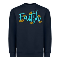 Navy faith Heavyweight Sweatshirt - MaliasSmallBusiness