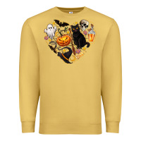 Antique Gold Halloween Heart Premium Sweatshirt - texasbilliewilder