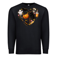 Black Halloween Heart Premium Sweatshirt - texasbilliewilder