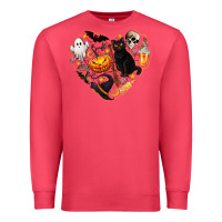 Cardinal Halloween Heart Premium Sweatshirt - texasbilliewilder