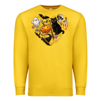 Lemon Halloween Heart Premium Sweatshirt - texasbilliewilder
