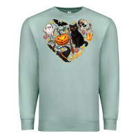 Seafoam Halloween Heart Premium Sweatshirt - texasbilliewilder