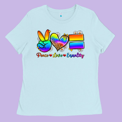 Peace Love Equality Ladies Tee Designed By Zillion Design Studio