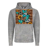 Cloud Rock turquoise sunflower hearts Vintage Hoodie - Jasminsmagicworld
