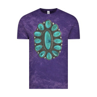 Cloud Purple Turquoise Gemstone Jewelry Vintage Tee - LillyAllenDesigns