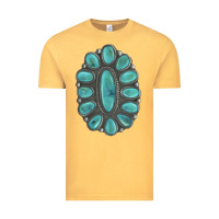 Vintage Mustard Turquoise Gemstone Jewelry Vintage Tee - LillyAllenDesigns