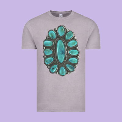 Turquoise Gemstone Jewelry Vintage Tee Designed By Lillyallendesigns