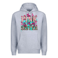 Heather Grey The pink is for my sister Cancer Awareness Premium Hoodie - HowdyJamesFarm